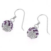 Earrings - Ball, purple