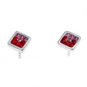 Earrings - Square, red