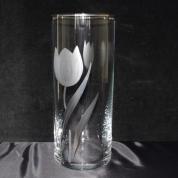 Vase silver tulip 26cm.