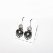 Earrings - grey pearls