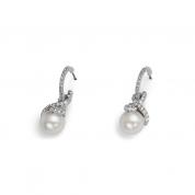 Earrings - Pearl hoop