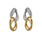 Earrings - Rank, golden + rhodium