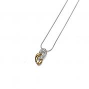 Necklace - Rank, golden + rhodium