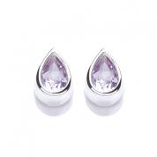 Earrings - drops, amethyst, purple