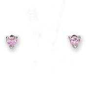 Earrings - heart, pink