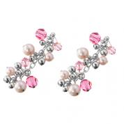 Earrings - pink pearls