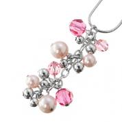 Necklace - Pink pearls
