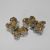 Hair clip - butterfly yellow / topaz (antique)
