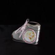 Picture frame - baby shoe, pink