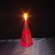  Candle - Pyramid 15cm., red design