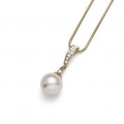  Necklace - Class, pearl white, golden