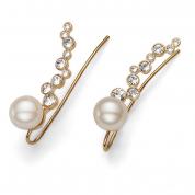  Earrings - Pearline, golden