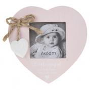  Picture frame - Heart, pink (for a girl)