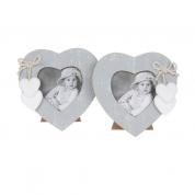  Picture frame - Heart, white / grey