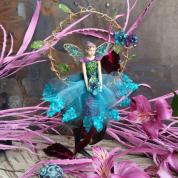  Christmas ornament - Fairy with feathers, purple