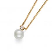  Necklace - Just (pearl, golden)