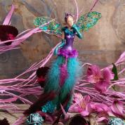  Christmas decoration - Fairy with feathers, purple