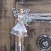  Christmas decoration - Fairy with the Snowflake (white)