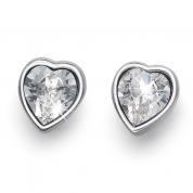  Earrings - Luv (heart) white