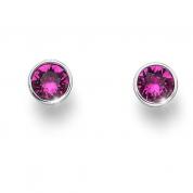  Earrings - Uno, fuchsia pink
