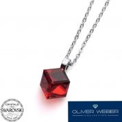  Necklace - Cube, red