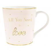  Mug - All You need is Love (pink, golden)