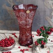  Vase 20,5 cm. - red crystal