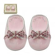  Kомплект - детски туфли, розовый с кристаллами
