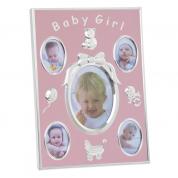  Photo frame - Baby Girl for 5 photos, pink