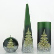  Cвеча - Рождественская елка, зеленый