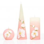  Свечи - орхидея (розовый и белый)
