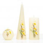 Candles - Spring flowers (yellow)