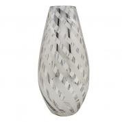  Стеклянная ваза - Vincenza cеребристая линия 32 см.