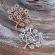  Brooch - blooming tree (golden or silvery)