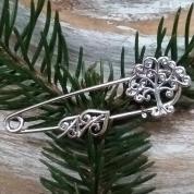  Brooch, scarf pin - Tree of Life, silvery