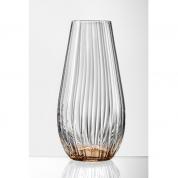  Glass vase - Waterfall 24,5cm. half smoky (optic)