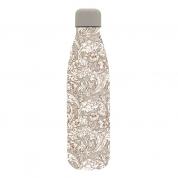  Metal drinking bottle - Bachelors Button (grey, white) 0,5l.