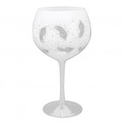  Gin, cocktail or wine glass - Feathers (white, silver)