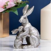  Silvery hare and baby