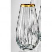  Glass vase - Waterfall with gold 24,5cm.