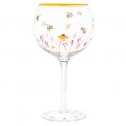  Gin, cocktail or wine glass - Summer Meadow, busy bee