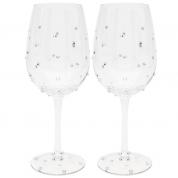  Wine glasses - Diamond with crystals