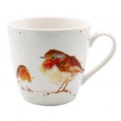  Breakfast mug - Christmas Robins 300ml.