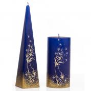  Candle - golden Deer, blue