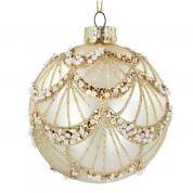  Christmas decoration - Glass Bauble 8cm. (golden)