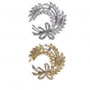  Brooch - Design with CZ (golden or silvery)