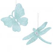  Decoration - Butterfly or Dragonfly MIX set (light green, mint)