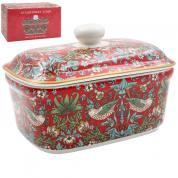  Butter dish, Cookie box - Berry Thief, red