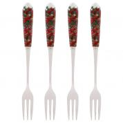  Cake forks - Berry Thief, red