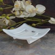  Candle dish, plate white 10cm.